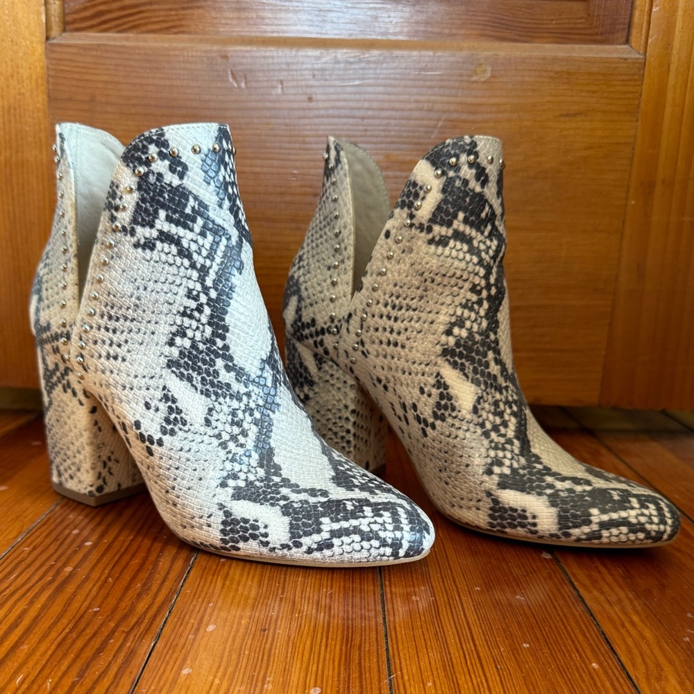 Steve Madden Rockstar Snakeskin Patterned Ankle Boots